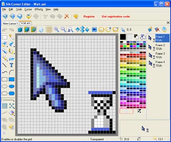 Click to view Sib Cursor Editor 3.10 screenshot