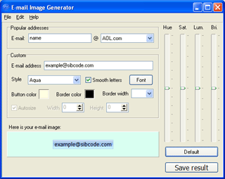 E-Mail Image Generator screenshot