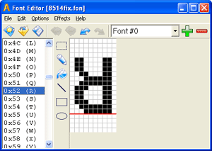 Screenshot of Sib Font Editor