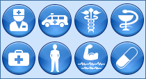 Blue Medical Icons