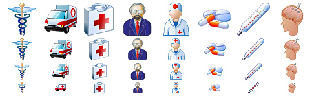 medical icon set