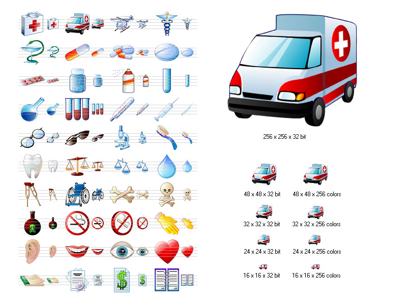 Windows 8 Medical Icon Set full